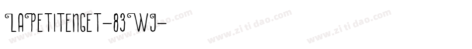 LaPetitenget-83WJ字体转换