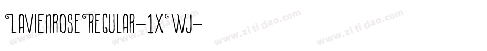 LavienroseRegular-1xWj字体转换