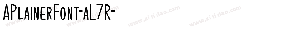 APlainerFont-aL7R字体转换