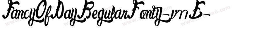 FancyOfDayRegularFonty-v77E字体转换