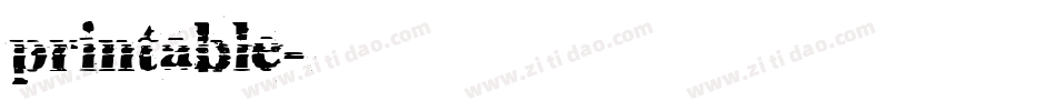 printable字体转换