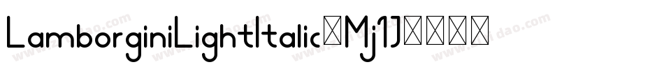 LamborginiLightItalic-Mj1J字体转换