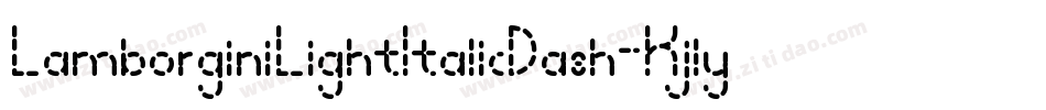 LamborginiLightItalicDash-Kjly字体转换