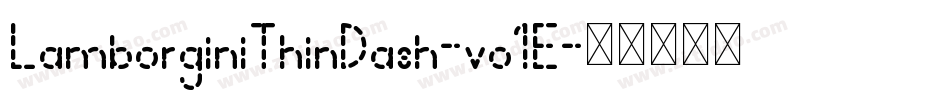 LamborginiThinDash-vo1E字体转换
