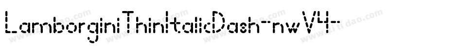 LamborginiThinItalicDash-nwV4字体转换