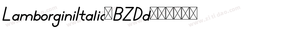 LamborginiItalic-BZDd字体转换
