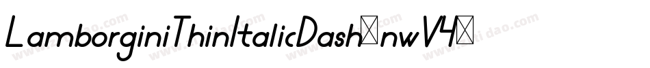 LamborginiThinItalicDash-nwV4字体转换
