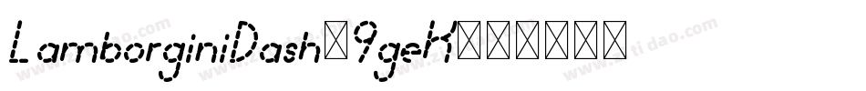 LamborginiDash-9geK字体转换