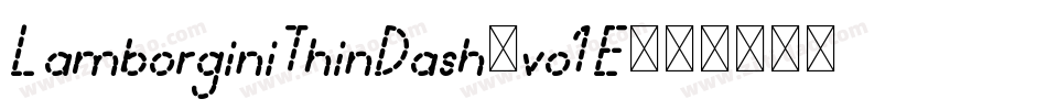 LamborginiThinDash-vo1E字体转换