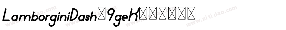 LamborginiDash-9geK字体转换