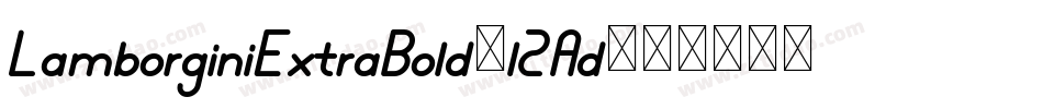 LamborginiExtraBold-l2Ad字体转换