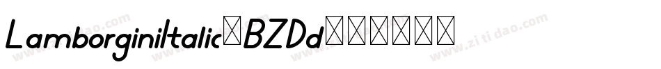 LamborginiItalic-BZDd字体转换