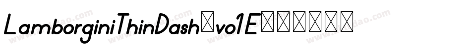 LamborginiThinDash-vo1E字体转换