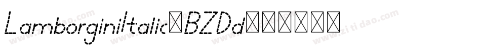 LamborginiItalic-BZDd字体转换