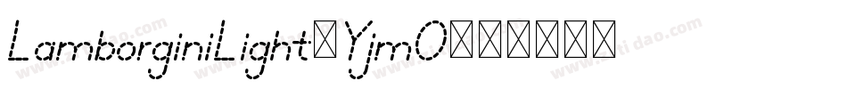 LamborginiLight-YjmO字体转换