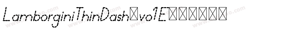 LamborginiThinDash-vo1E字体转换