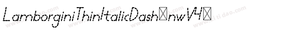 LamborginiThinItalicDash-nwV4字体转换