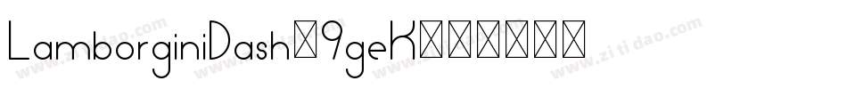 LamborginiDash-9geK字体转换