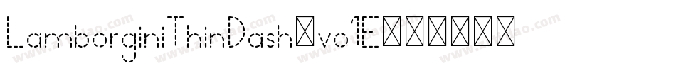 LamborginiThinDash-vo1E字体转换