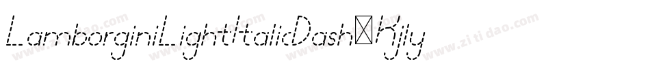 LamborginiLightItalicDash-Kjly字体转换