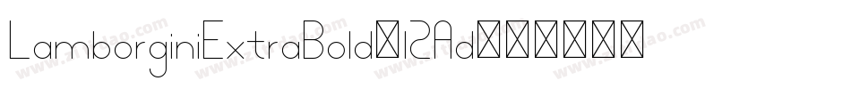 LamborginiExtraBold-l2Ad字体转换
