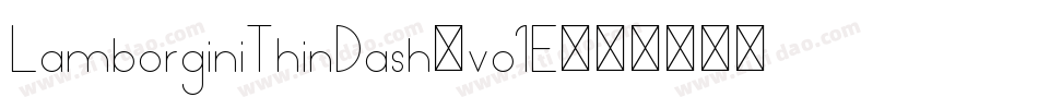 LamborginiThinDash-vo1E字体转换