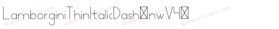 LamborginiThinItalicDash-nwV4字体转换