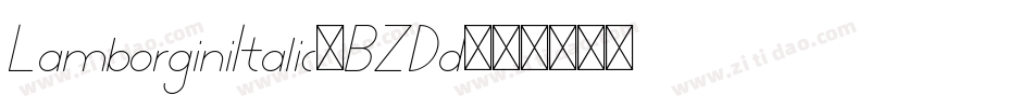 LamborginiItalic-BZDd字体转换
