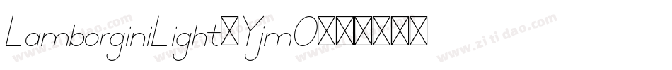 LamborginiLight-YjmO字体转换