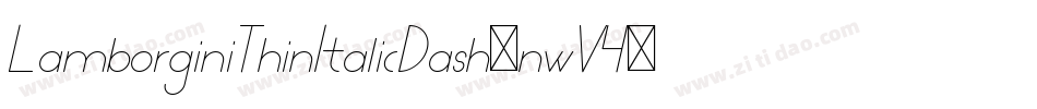 LamborginiThinItalicDash-nwV4字体转换