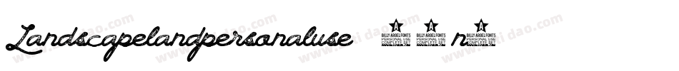 Landscapelandpersonaluse-14n4字体转换