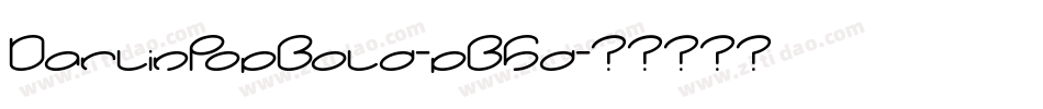 DarlinPopBold-pB5d字体转换
