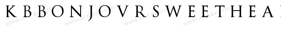 Kbbonjoursweetheart-52nx字体转换