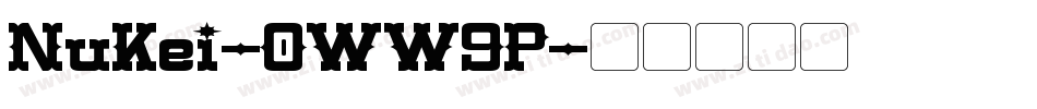 NuKei-0WW9P字体转换