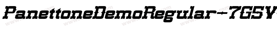 PanettoneDemoRegular-7G5V字体转换