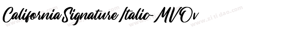 CaliforniaSignatureItalic-MVOvr字体转换