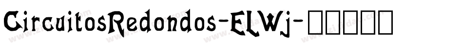 CircuitosRedondos-ELWj字体转换