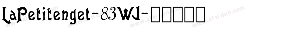 LaPetitenget-83WJ字体转换