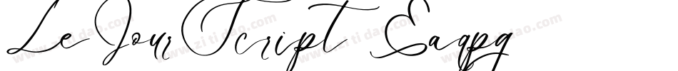 LeJourScript-Eaqpg字体转换