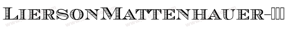 LiersonMattenhauer字体转换