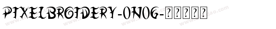 Pixelbroidery-0n0G字体转换