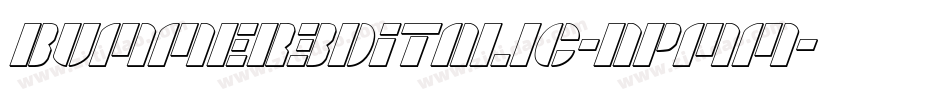 Bummer3DItalic-nPmM字体转换