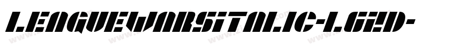 LeagueWarsItalic-l6ZD字体转换
