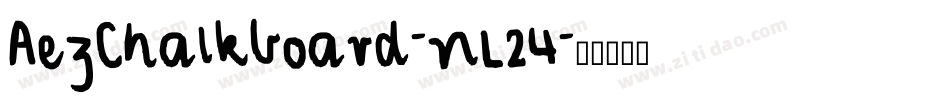AezChalkboard-nL24字体转换