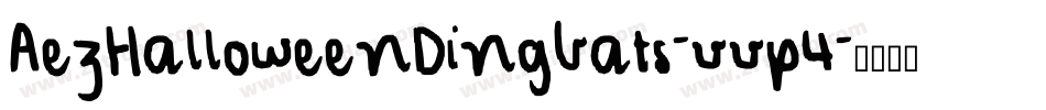 AezHalloweenDingbats-vvp4字体转换