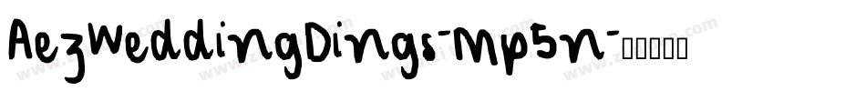 AezWeddingDings-Mp5n字体转换