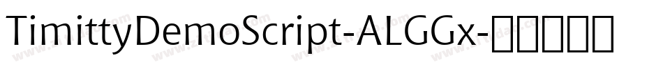 TimittyDemoScript-ALGGx字体转换