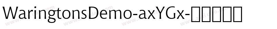 WaringtonsDemo-axYGx字体转换