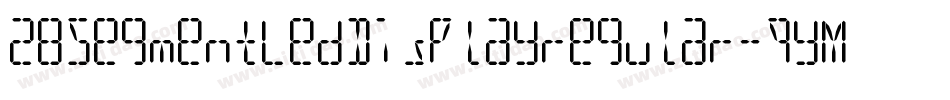 28SegmentLedDisplayregular-qyMV字体转换