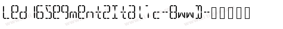 Led16Segment2Italic-8wwD字体转换